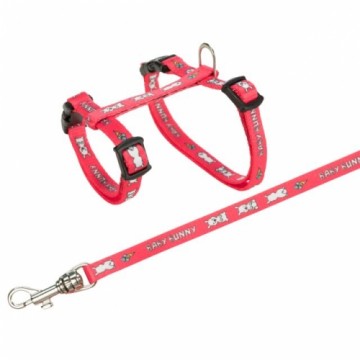 Krūšu siksna un pavada trušiem - Trixie Harness with Lead for Small Rabbits, 20-33cm/8mm, 1.25 m