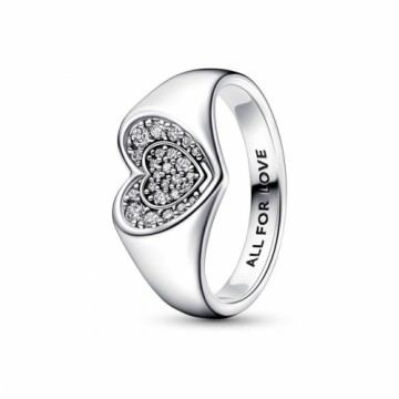 Ladies' Ring Pandora RADIANT HEART PAVE SIGNET - RING - SIZE 52