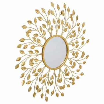 Wall mirror Alexandra House Living Gold Metal Iron Mirror 2 x 79 x 79 cm