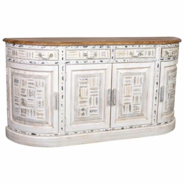 Sideboard Alexandra House Living White Brown Brass Mango wood 45 x 177 x 91 cm