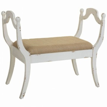 Bench Alexandra House Living White Sponge Fir wood MDF Wood 45 x 78 x 90 cm