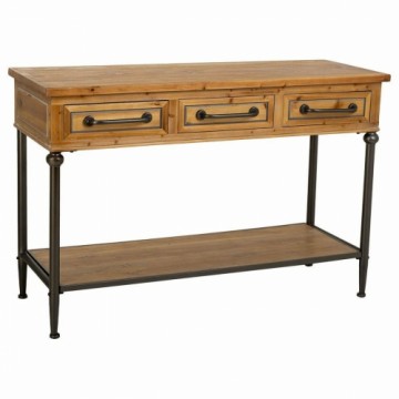 Hall Table with Drawers Alexandra House Living Brown Metal Fir wood MDF Wood 40 x 80 x 122 cm