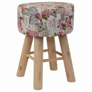 Stool Alexandra House Living Pink Bamboo Pinewood Sponge MDF Wood 32 x 44 x 32 cm