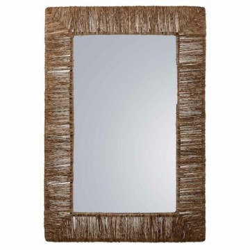 Wall mirror Alexandra House Living Brown Jute 3 x 61 x 91 cm