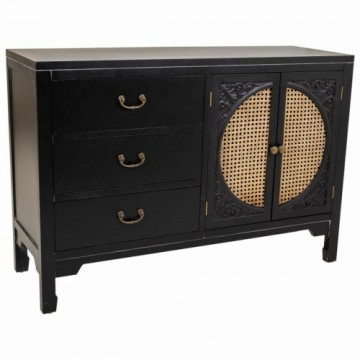 Sideboard Alexandra House Living Black Rattan Fir wood 36 x 73 x 106 cm