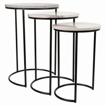 Set of 3 tables Alexandra House Living Black Iron 39 x 57 x 39 cm