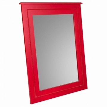 Wall mirror Alexandra House Living Red Glass Fir wood 3 x 90 x 70 cm