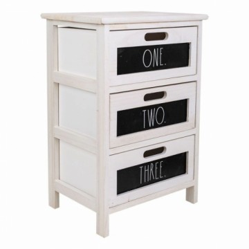 Chest of drawers Alexandra House Living White Paolownia wood 29 x 58 x 40 cm