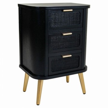 Nightstand Alexandra House Living Black Golden 35 x 72 x 50 cm