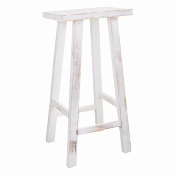 Stool Alexandra House Living White Pinewood 25 x 70 x 35 cm