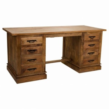 Desk Alexandra House Living Natural Iron Mango wood 75 x 80 x 180 cm