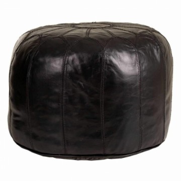 Pouffe Alexandra House Living Black Leather 48 x 35 x 48 cm