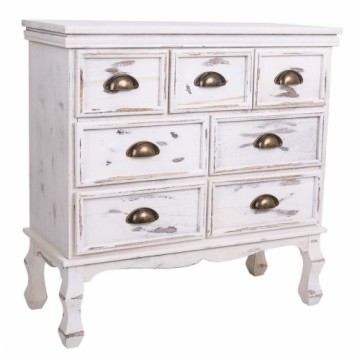 Chest of drawers Alexandra House Living White Paolownia wood 30 x 70 x 70 cm