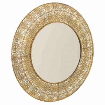 Wall mirror Alexandra House Living Golden Glass Iron 4 x 83 x 83 cm