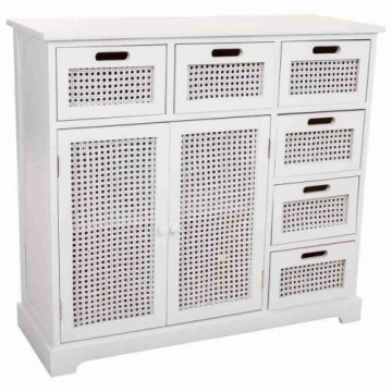 Sideboard Alexandra House Living White Paolownia wood MDF Wood 33 x 78 x 86 cm