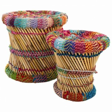 Set of stools Alexandra House Living Bamboo 2 Pieces