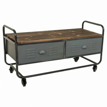 Side table Alexandra House Living Brown Grey Wood Metal 40 x 50 x 100 cm