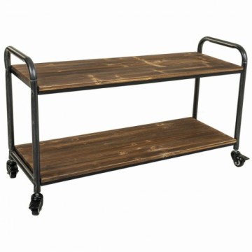 Shelves Alexandra House Living Brown Grey Wood Metal 34 x 58 x 98 cm With wheels