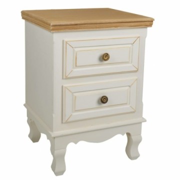 Nightstand Alexandra House Living White Natural 33 x 53 x 37 cm