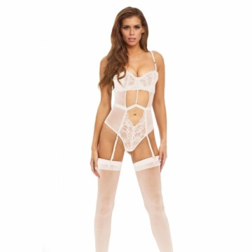 Leotard Bombshell Boudoir White S