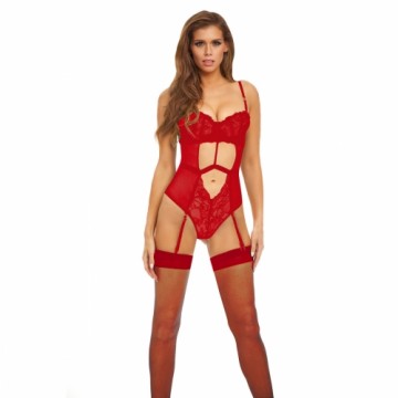 Leotard Bombshell Boudoir Red M