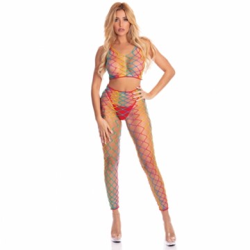 Bodystocking Pink Lipstick Multicolour (One size)