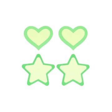 Nipple shield Peekaboo Green One size Hearts Stars