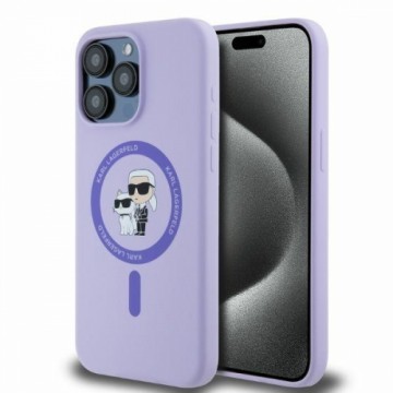 Karl Lagerfeld KLHMP15XSCMKCRHU iPhone 15 Pro Max 6.7" fioletowy|purple hardcase Silicone KC Heads Ring MagSafe