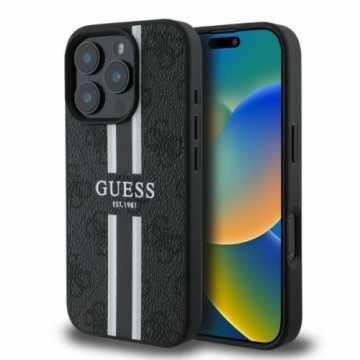 Guess GUHMP16XP4RPSK iPhone 16 Pro Max 6.9" czarny|black hardcase 4G Printed Stripes MagSafe