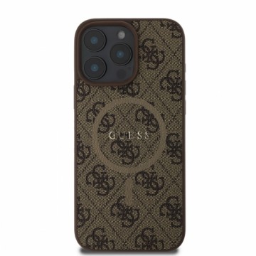 Guess GUHMP16LG4GFRW iPhone 16 Pro 6.3" brązowy|brown hardcase 4G Ring Classic Logo MagSafe