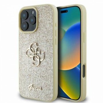 Guess GUHCP16XHG4SGD iPhone 16 Pro Max 6.9" złoty|gold hardcase Fixed Glitter Big 4G