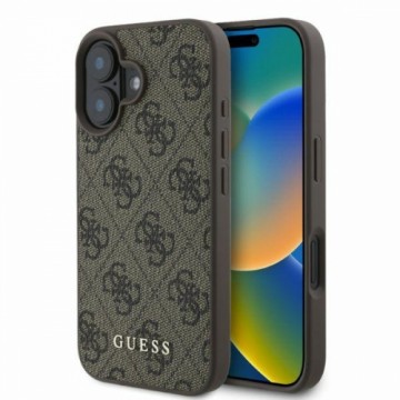 Guess GUHCP16SG4GFBR iPhone 16 6.1" brązowy|brown hardcase 4G Classic