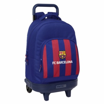 Skolas mugursoma ar riteņiem F.C. Barcelona 24/25 Sarkanbrūns Tumši Zils 33 x 45 x 22 cm