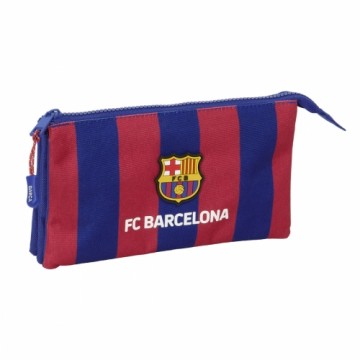 Trīsvietīgs futrālis F.C. Barcelona 24/25 Sarkanbrūns Tumši Zils 22 x 12 x 3 cm