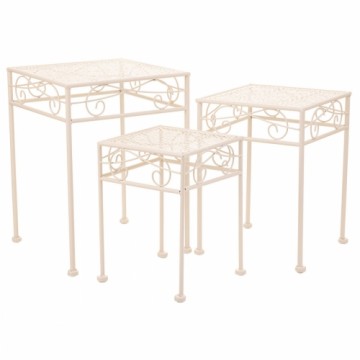 Flower Pot Stand Alexandra House Living White Metal Iron 25 x 45 x 72 cm