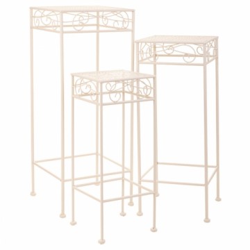 Flower Pot Stand Alexandra House Living White Metal Iron 28 x 160 x 58 cm