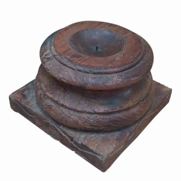 Candle Holder Alexandra House Living Brown Recycled Wood 26 x 23 x 26 cm