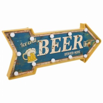 Sienas plate Alexandra House Living Beer Zils Dzelzs 27 x 5 x 65 cm Apgaismojums