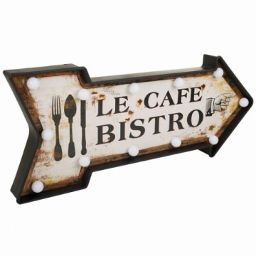 Sienas plate Alexandra House Living Le Cafe Bistro Balts Dzelzs 27 x 5 x 65 cm Apgaismojums