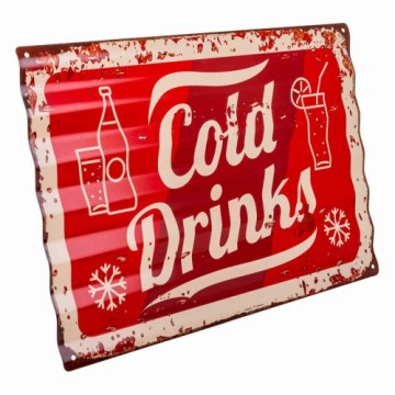 Пластина настенной розетки Alexandra House Living Cold Drink Железо 59 x 1 x 40 cm