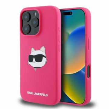 Karl Lagerfeld KLHMP16LSCHPPLF iPhone 16 Pro 6.3" fuksja|fuschia hardcase Silicone Choupette Head Print MagSafe