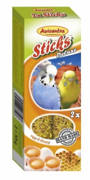 Placek Papildbarība putniem – Avicentra Sticks with egs and honey for budgerigar, 2 x 55 g