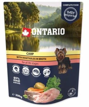 Konservi suņiem : Ontario Dog Carp with vegetables in broth, 300g