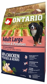 Dry food for dogs - Ontario Dog Adult Large Chicken and Potatoes, 2,25 kg