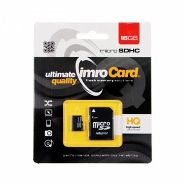 OEM Imro memory card 16GB microSDHC cl. 10 UHS-I + adapter