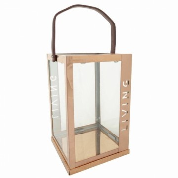 Lantern Alexandra House Living Copper Glass Stainless steel 18 x 30 x 18 cm