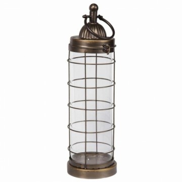 Lantern Alexandra House Living Brass Metal Glass 17 x 56 x 17 cm