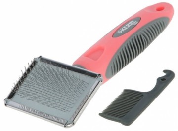 KERBL Soft Cat Brush with Comb - 16x16 cm