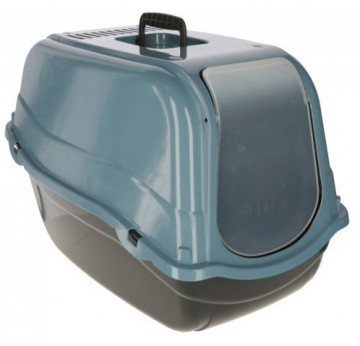 KERBL Emma Eco Black and Blue - Covered Cat Litter Box - 57x39x41 cm