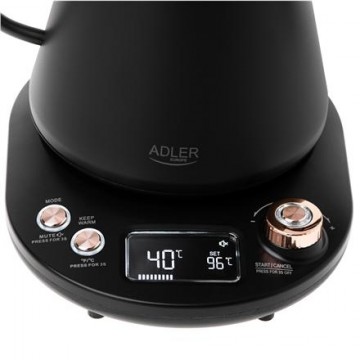 Adler Kettle | AD 1349 | Electric | 1100 W | 1 L | Stainless steel | 360° rotational base | Black/Gold